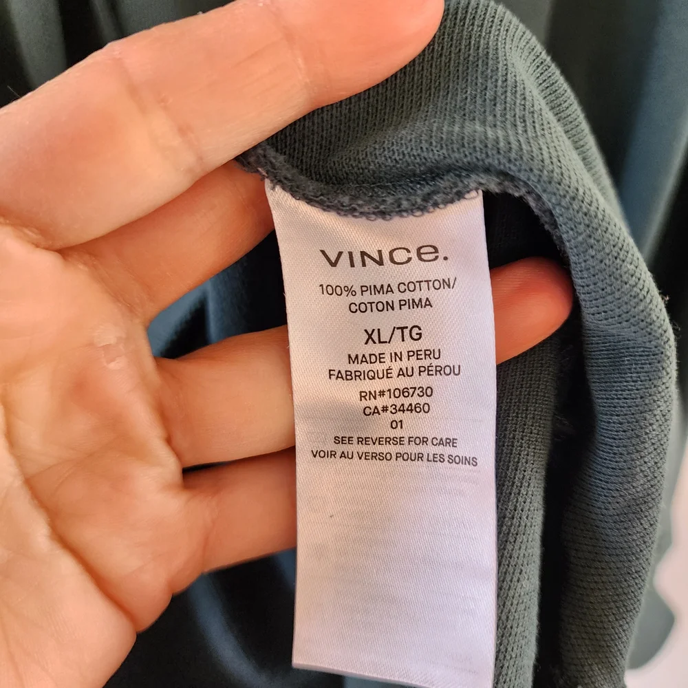 Vince Dark Green Hooded Sweater